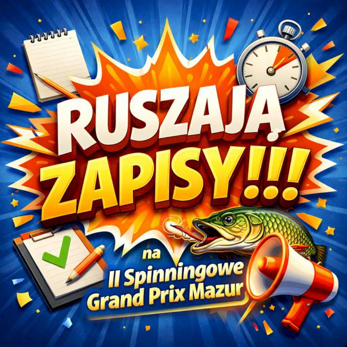 II Spinningowe Grand Prix Mazur 2026 – Ruszają zapisy!