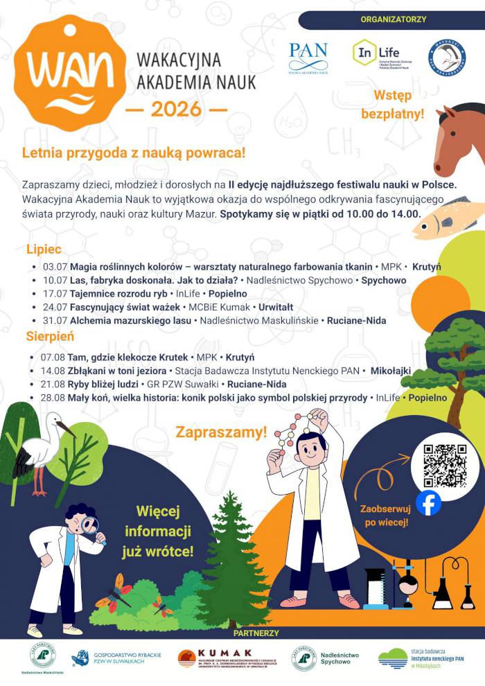 Wakacyjna Akademia Nauk 2026: Letnia przygoda z nauką powraca na Mazury!