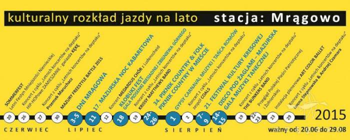 Kulturalny rozkład jazdy na lato 2015 - zaplanuj z nami podróż!