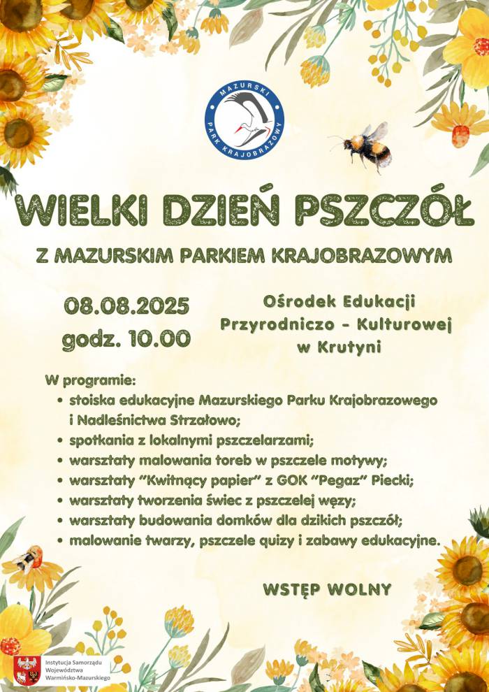 Wielki Dzień Pszczół z Mazurskim Parkiem Krajobrazowym