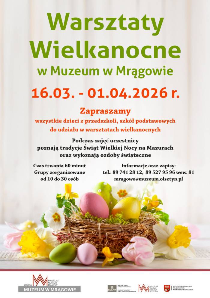 Warsztaty wielkanocne dla dzieci w Muzeum w Mrągowie
