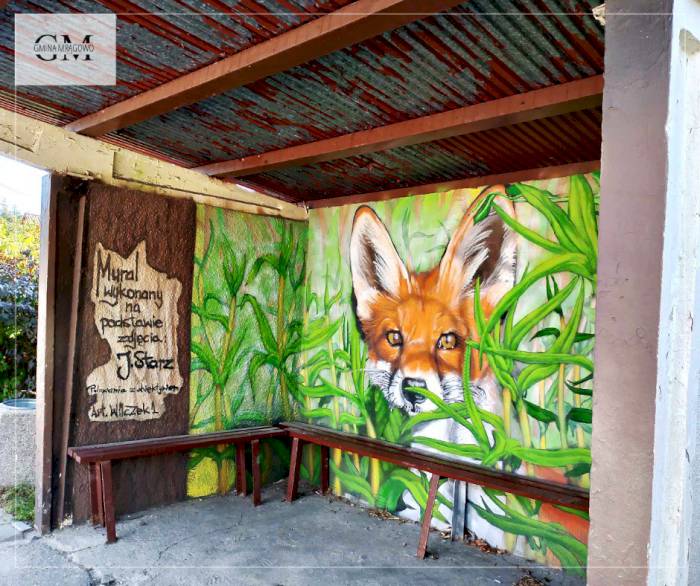 Artystycznie malowane przystanki w Gminie Mrągowo