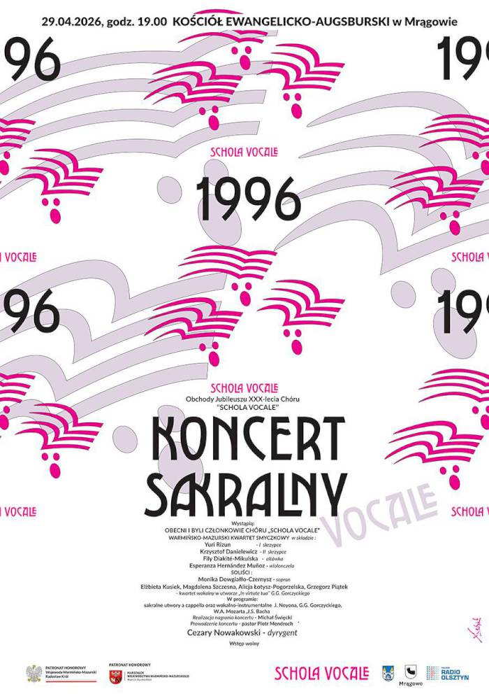 30-lecie Chóru Schola Vocale Koncert Sakralny
