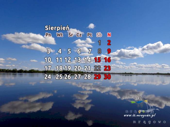 Tapety na komputer z Ziemi Mrągowskiej - sierpień