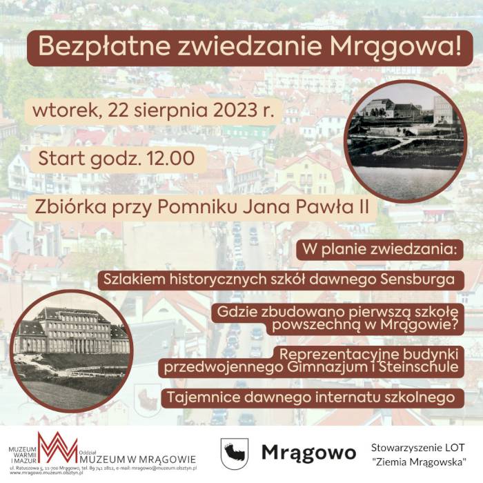 Poznaj Mrągowo. Szlakiem historycznych szkół dawnego Sensburga
