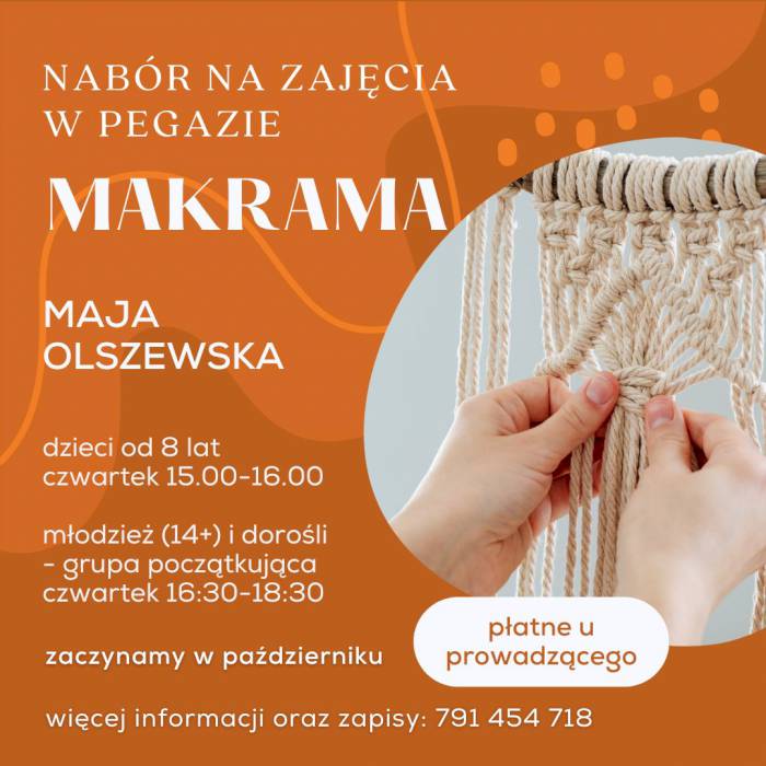 Warsztaty makramy w Pegazie