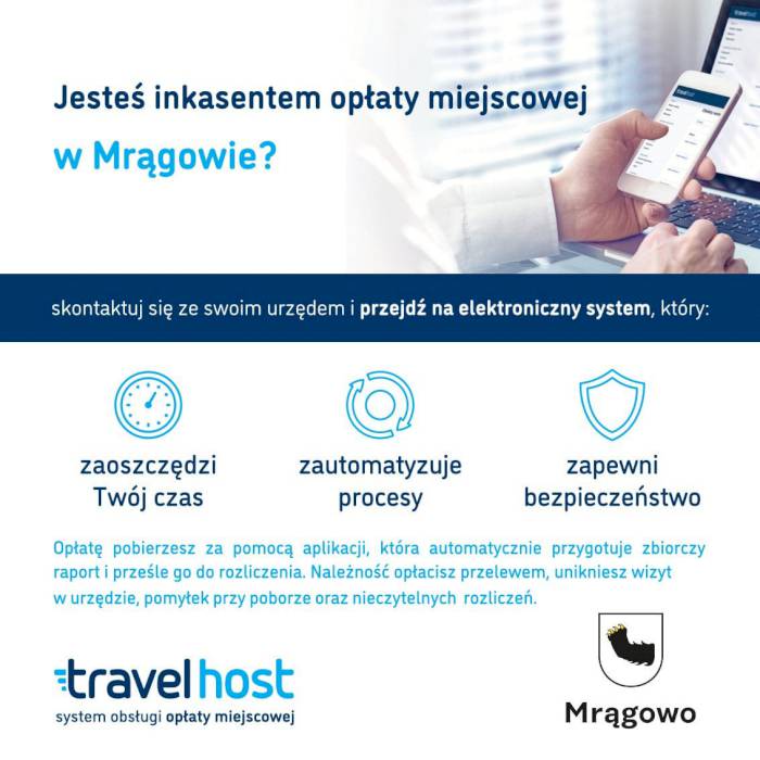 Nowy elektroniczny system do obsługi opłaty miejscowej w Mrągowie