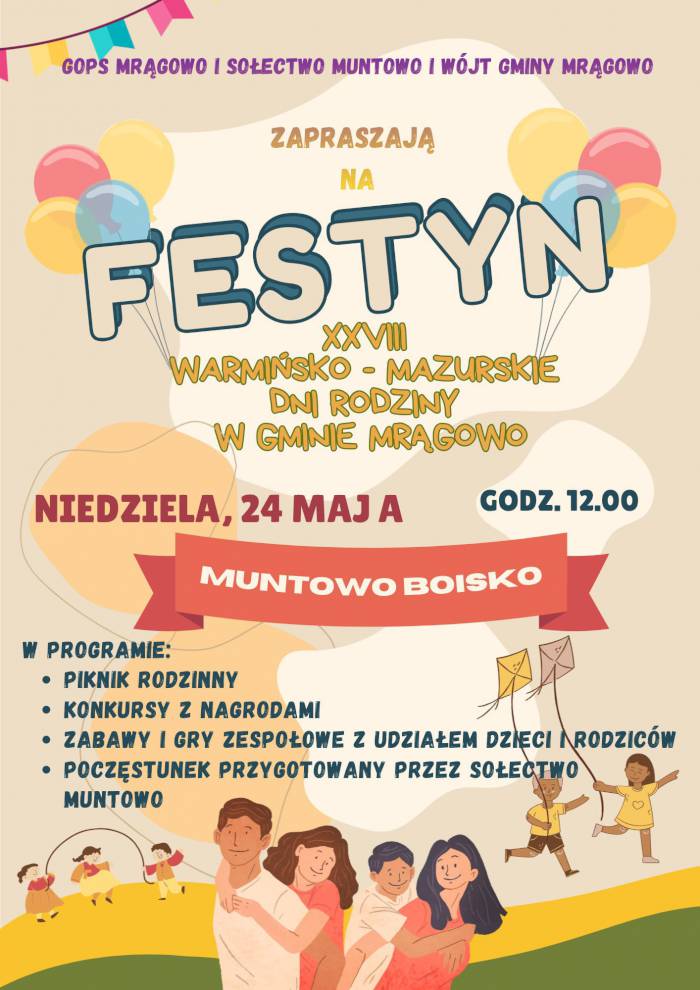 Warmińsko-Mazurskie Dni Rodziny w Muntowie już w najbliższą niedzielę