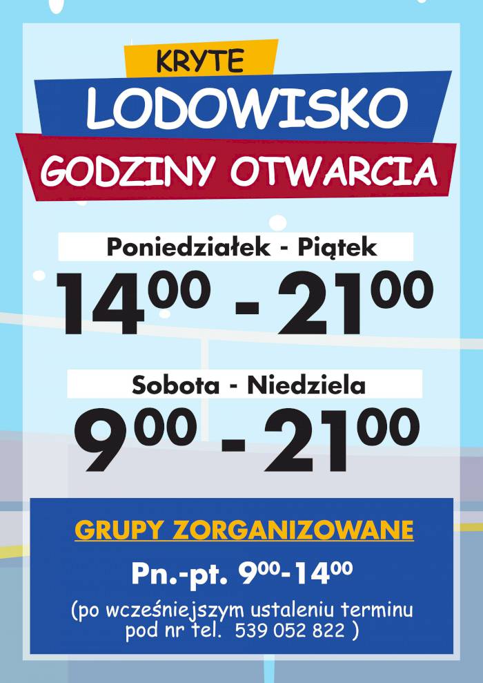 Otwieramy mrągowskie lodowisko! W pierwszy dzień wstęp tylko za złotówkę!