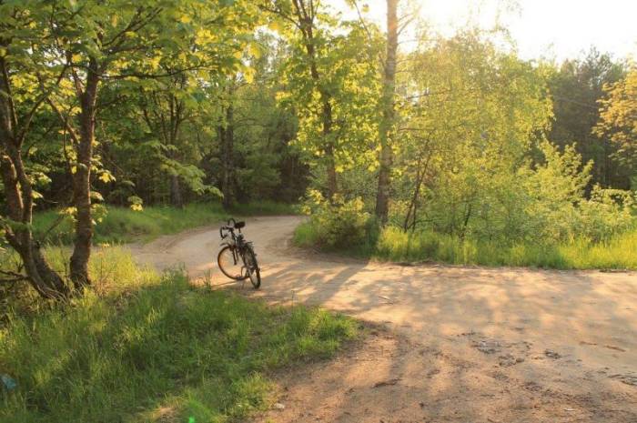 Rowerem do Piecek nasypem kolejowym