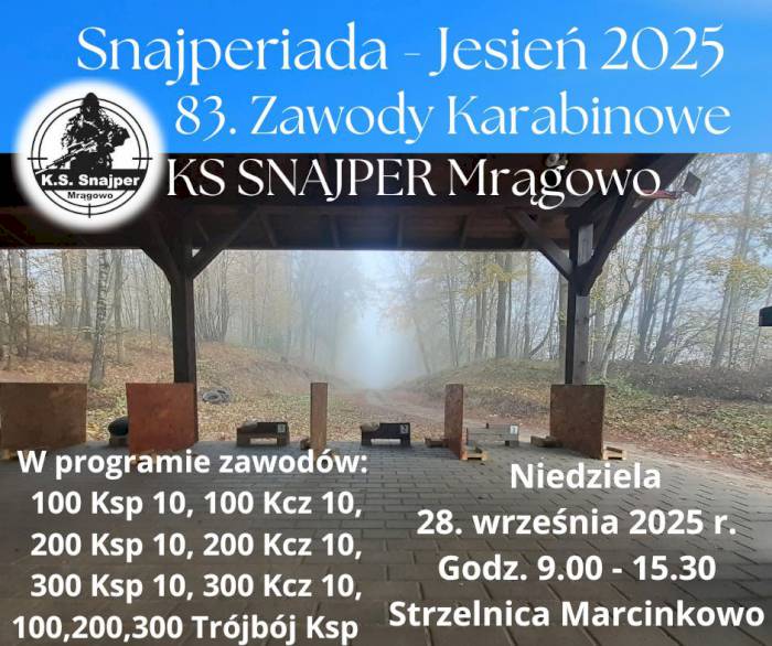 Zawody Karabinowe SNAJPERIADA – JESIEŃ 2025