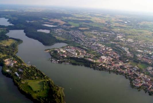 Mrągowo i okolice z lotu ptaka, fot. Natalia Koptas