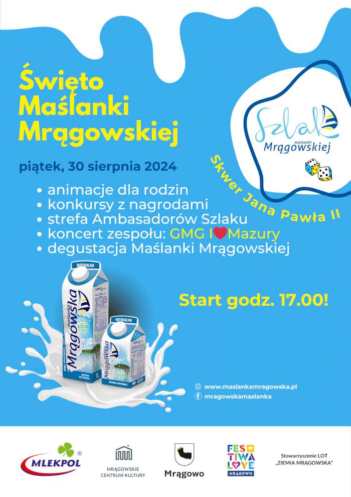 Święto Maślanki Mrągowskiej 2024. Kulinarno-kulturalna uczta
