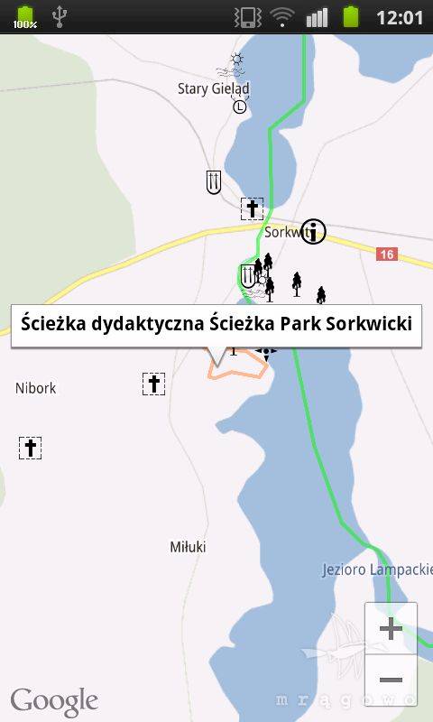 Mobilna mapa mazurskich lasów