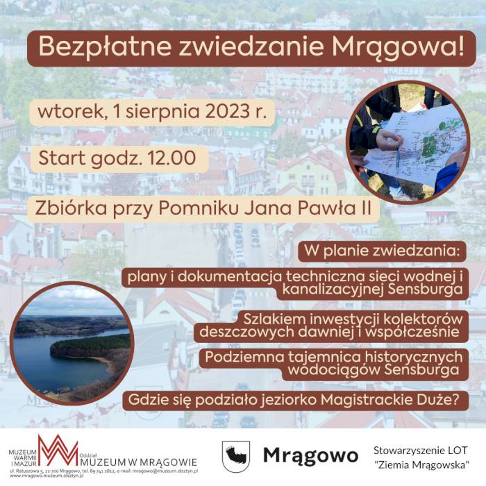 Spacerkiem po Mrągowie. Plany i dokumentacja sieci wodnej i kanalizacyjnej Sensburga