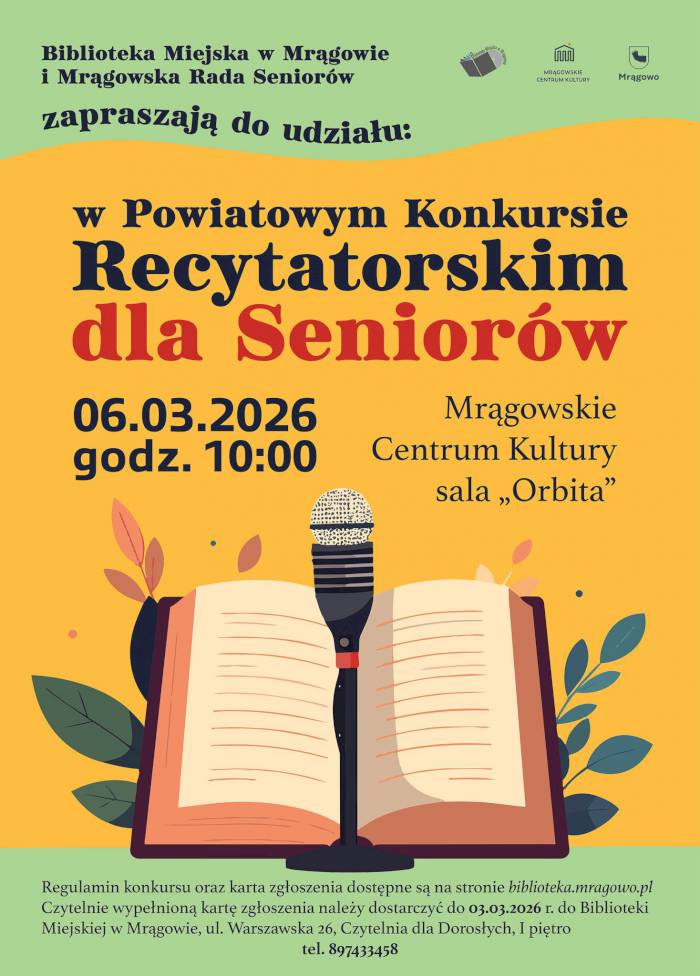 Powiatowy Konkurs Recytatorski dla Seniorów