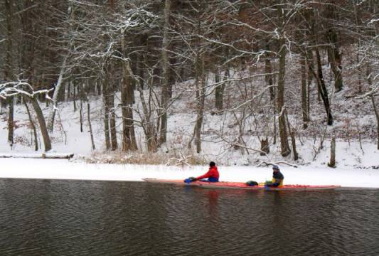Rzeka Krutynia zimą, foto Robert Wróbel
