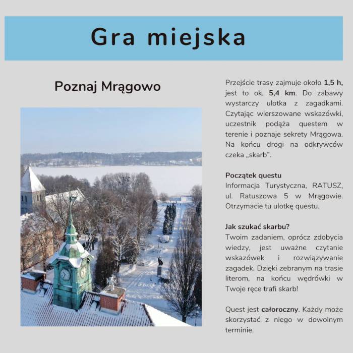Quest Poznaj Mrągowo na każdą porę roku