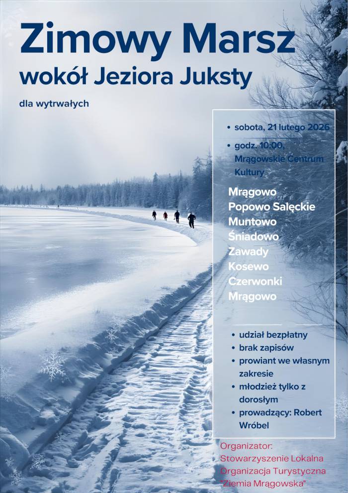 Zimowy Marsz wokół Jeziora Juksty dla Wytrwałych