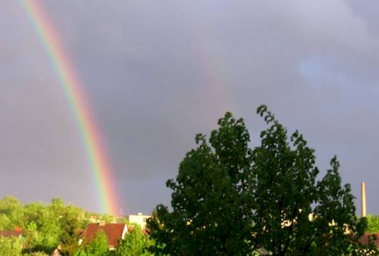 Tęcza nad miastem, foto Beata Gida