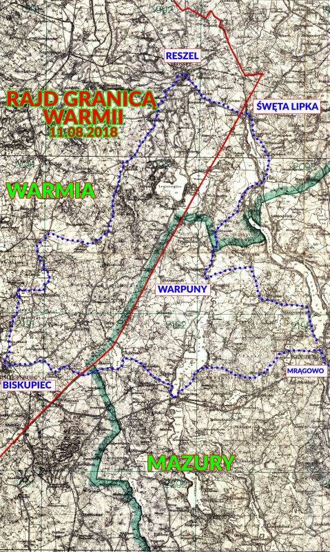Rajd rowerowy do granicy Warmii