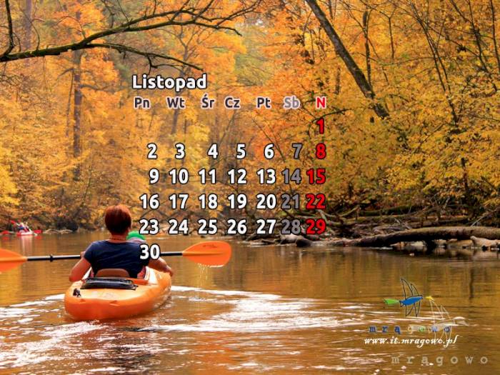 Tapety na komputer z Ziemi Mrągowskiej - listopad