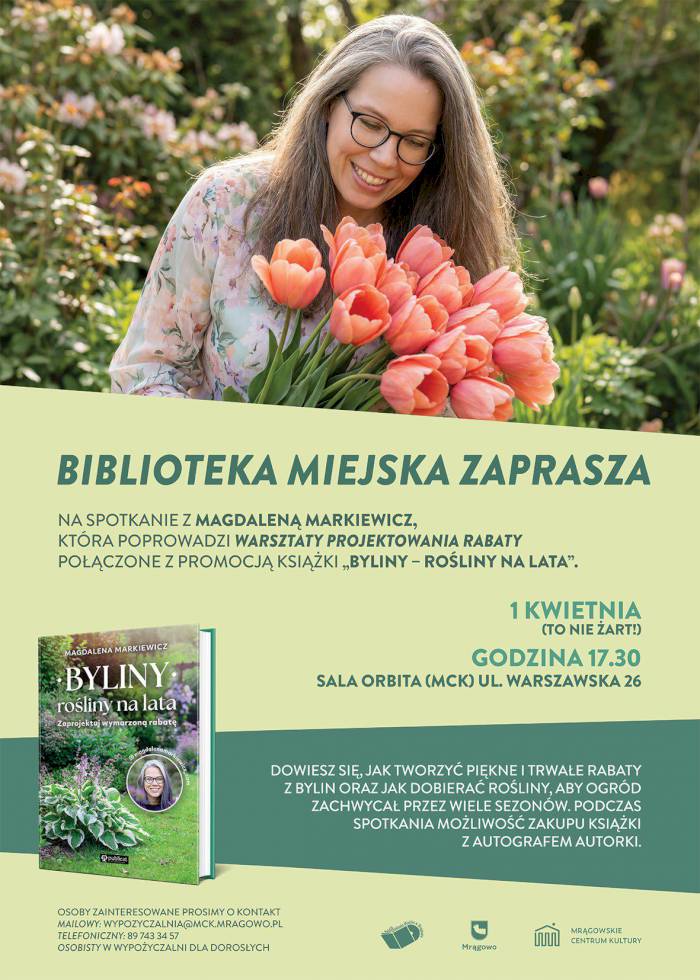 Zaprojektuj ogród marzeń: Warsztaty i spotkanie autorskie z Magdaleną Markiewicz